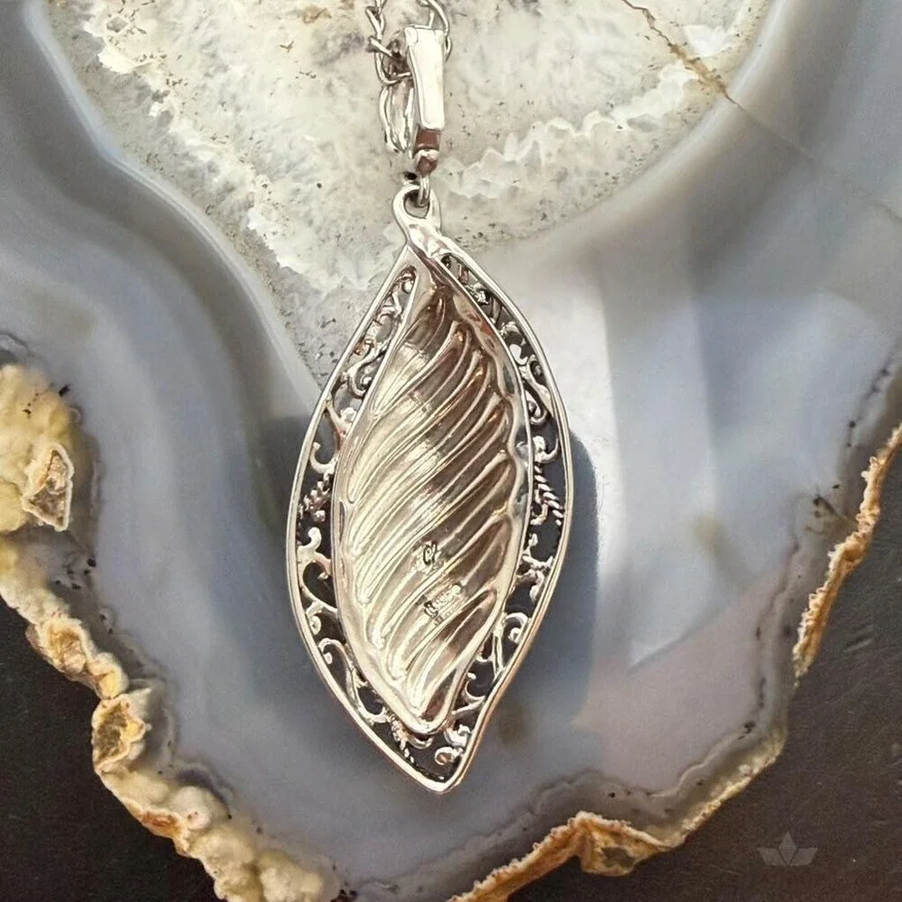 Carolyn Pollack Sterling Silver Swirl Decorated Enhancer 16
